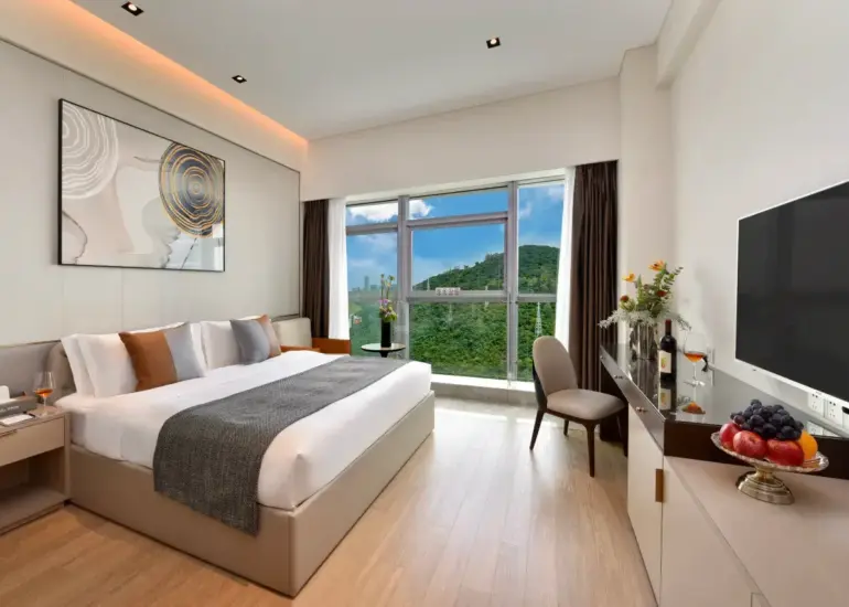 豪华大床房（配备齐全的厨房和浴室）